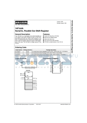 74F164ASJ datasheet - Serial-In, Parallel-Out Shift Register
