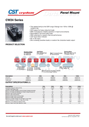 CWA2425PS-10 datasheet - Panel Mount