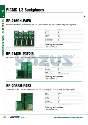 BP-216QH-P4E8 datasheet - Rackmount, PICMG 1.3, 16-Slot Backplane, 4 PCI, 4 PCI-Express [x4], 4 PCI-Express [x16], Quad Segments