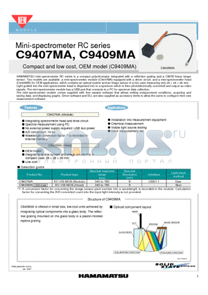 C9409MA datasheet - Compact and low cost, OEM model (C9409MA)
