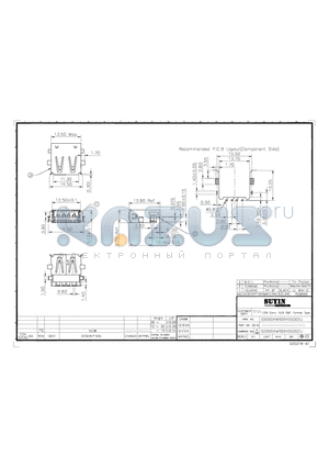 020004MR004S500ZU datasheet - USB CONN R/A SMT FEMALE TYPE