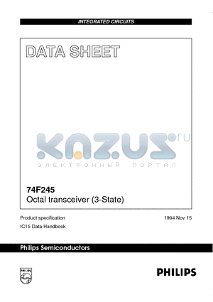 74F245 datasheet - Octal transceiver 3-State