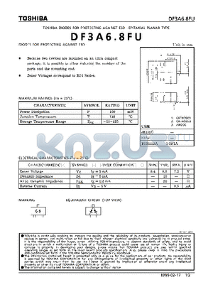 DF3A6.8FU datasheet - DIODES (DIODES FOR PROTECTING AGAINST ESD)