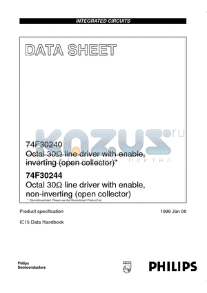 74F30244 datasheet - Octal 30ohm line driver with enable, non-inverting open collector