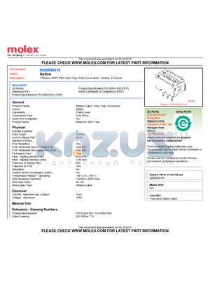 52004-0510 datasheet - 1.50mm (.059