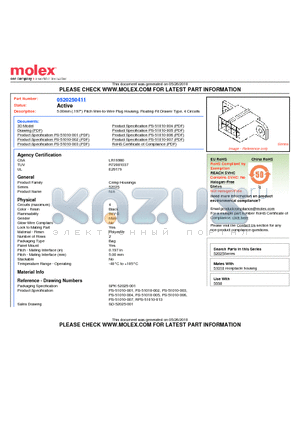 52025-0411 datasheet - 5.00mm (.197