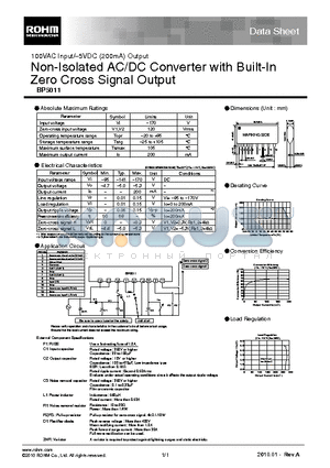 BP5011 datasheet - Non-Isolated AC/DC Converter with Built-In Zero Cross Signal Output