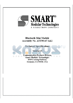 ASY90147-2 datasheet - Bleutooth Mini Module