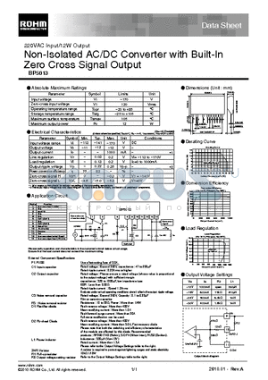 BP5013 datasheet - Non-Isolated AC/DC Converter with Built-In Zero Cross Signal Output