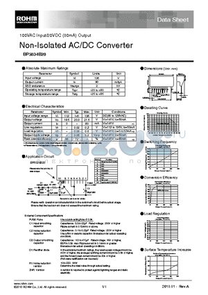 BP5034B20 datasheet - Non-Isolated AC/DC Converter