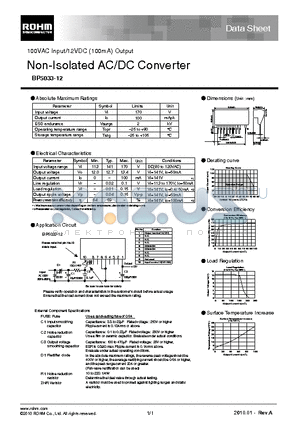 BP5033-12_10 datasheet - Non-Isolated AC/DC Converter