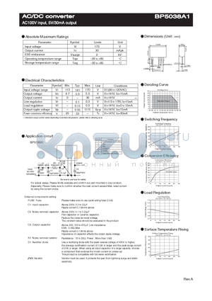 BP5038A1 datasheet - AC/DC converter AC100V input, 5V/30mA output