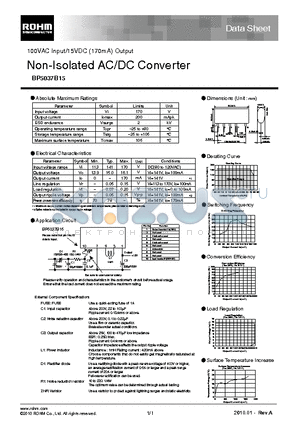 BP5037B15_10 datasheet - Non-Isolated AC/DC Converter