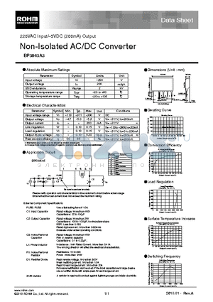 BP5045A5 datasheet - Non-Isolated AC/DC Converter