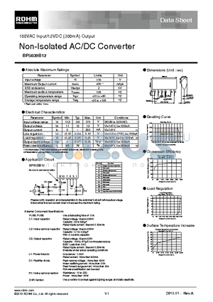 BP5039B12 datasheet - Non-Isolated AC/DC Converter