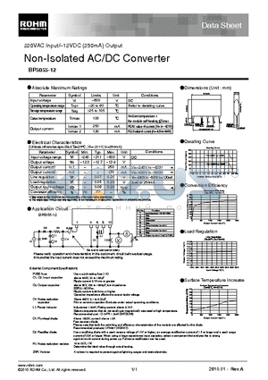 BP5055-12_10 datasheet - Non-Isolated AC/DC Converter