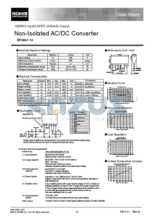 BP5067-12_10 datasheet - Non-Isolated AC/DC Converter