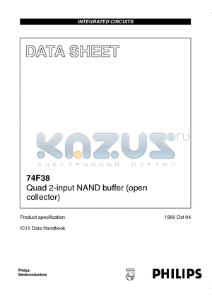 74F38 datasheet - Quad 2-input NAND buffer open collector