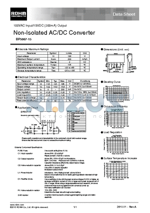 BP5067-15 datasheet - Non-Isolated AC/DC Converter