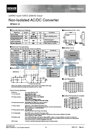 BP5053-12_10 datasheet - Non-Isolated AC/DC Converter