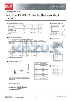 BP5122 datasheet - Negative DC/DC Converter (Non-isolated)
