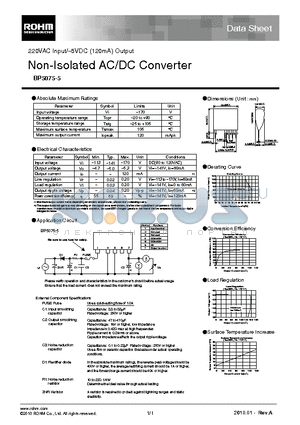 BP5075-5 datasheet - Non-Isolated AC/DC Converter