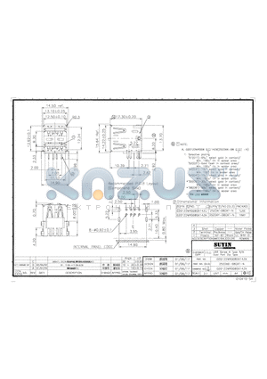 020122MR008S214ZA datasheet - USB SERIES A TYPE R/A DUAL PORT DIP TYPE