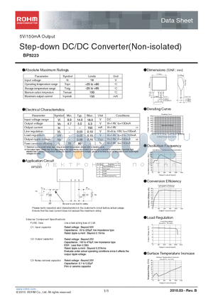 BP5223 datasheet - Step-down DC/DC Converter(Non-isolated)