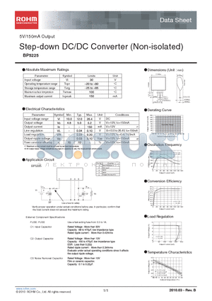 BP5225 datasheet - Step-down DC/DC Converter (Non-isolated)