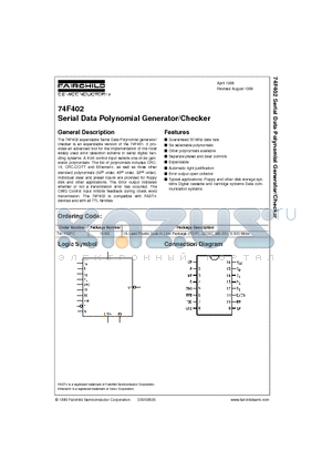 74F402 datasheet - Serial Data Polynomial Generator/Checker