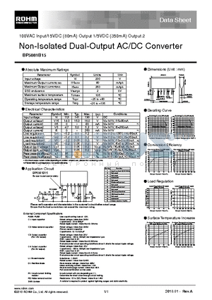 BP5081B15_10 datasheet - Non-Isolated Dual-Output AC/DC Converter