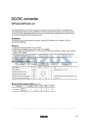 BP5250-24 datasheet - DC/DC converter