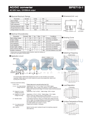 BP5710-1 datasheet - AC/DC converter AC100V input, 12V/350mA output