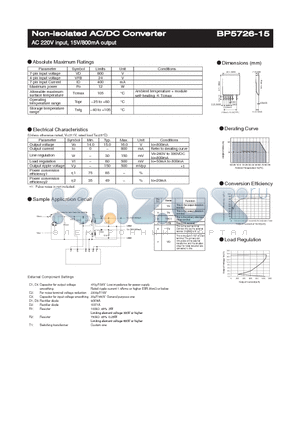 BP5726-15 datasheet - Non-isolated AC/DC Converter