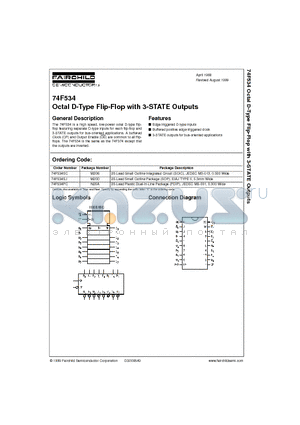 74F534SC datasheet - Octal D-Type Flip-Flop with 3-STATE Outputs