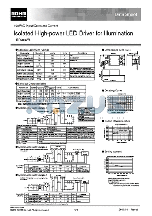 BP5845W_10 datasheet - Isolated High-power LED Driver for Illumination