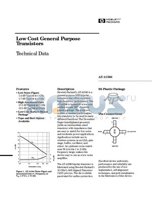 AT-41586-BLK datasheet - Low Cost General Purpose Transistors