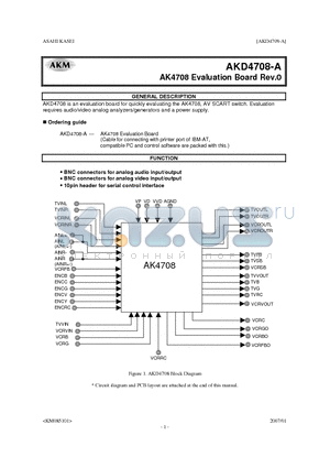 AKD4708-A datasheet - AV SCART switch