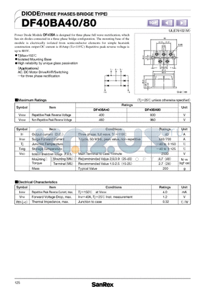 DF40BA40 datasheet - Power Diode Module