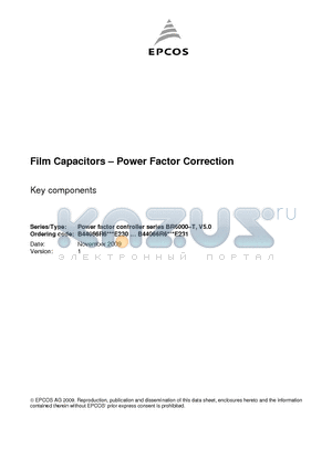 B44066R6106E230 datasheet - Film Capacitors - Power Factor Correction