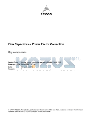 B44066R6066E230 datasheet - Film Capacitors - Power Factor Correction