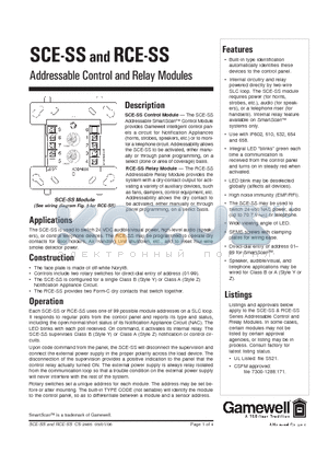 A2143-20 datasheet - Addressable Control and Relay Modules