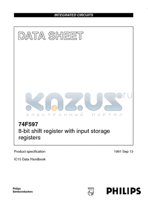 74F597 datasheet - 8-bit shift register with input storage registers