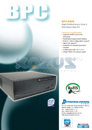 BPC-8090 datasheet - High Performance Core2 Duo Book Size PC