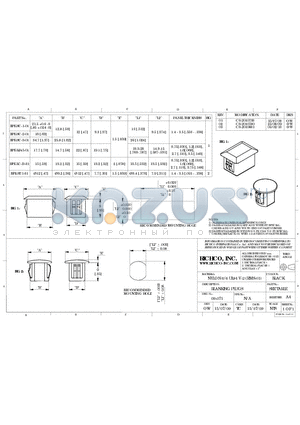 BPE-SC-3-01 datasheet - BLANKING PLUGS - NYLON 6/6 UL94 V-2 (RMS-01)