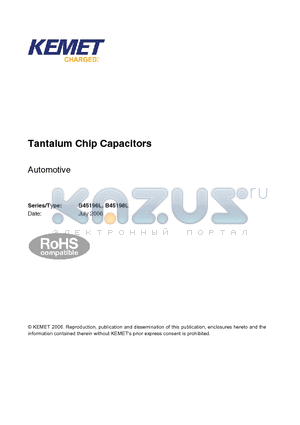 B45196L datasheet - Tantalum Chip Capacitors