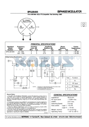 BPG-2B-505 datasheet - BIPHASE MODULATOR