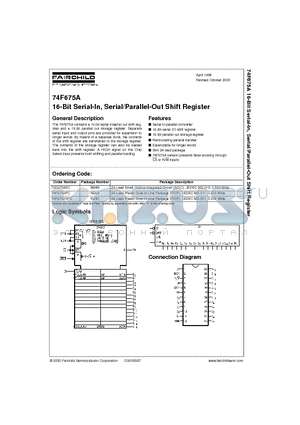 74F675APC datasheet - 16-Bit Serial-In, Serial/Parallel-Out Shift Register