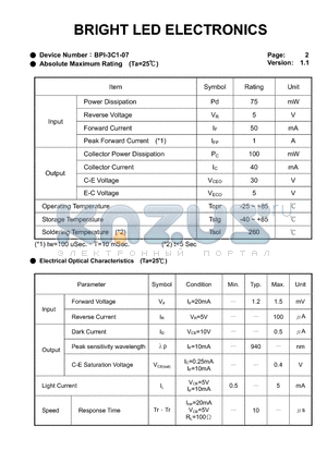 BPI-3C1-07 datasheet - LED