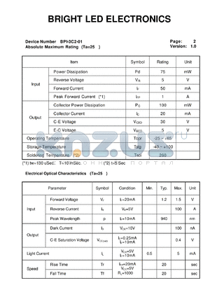 BPI-3C2-01 datasheet - LED